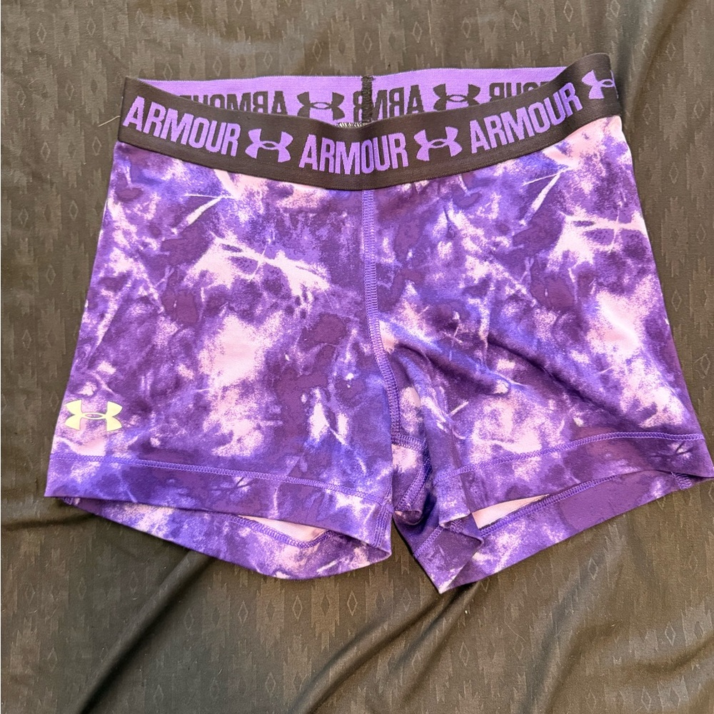 Under Armour Women's Tie-Dye Purple Shorts
